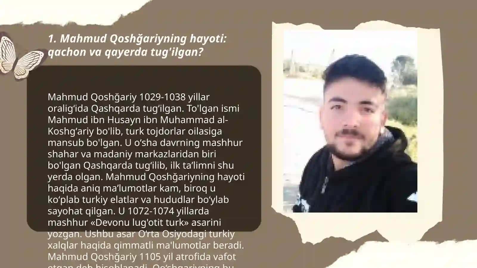Mahmud Qoshğariy hayoti va ijodi. Axloqiy, tarbiyaviy qarashlari 3