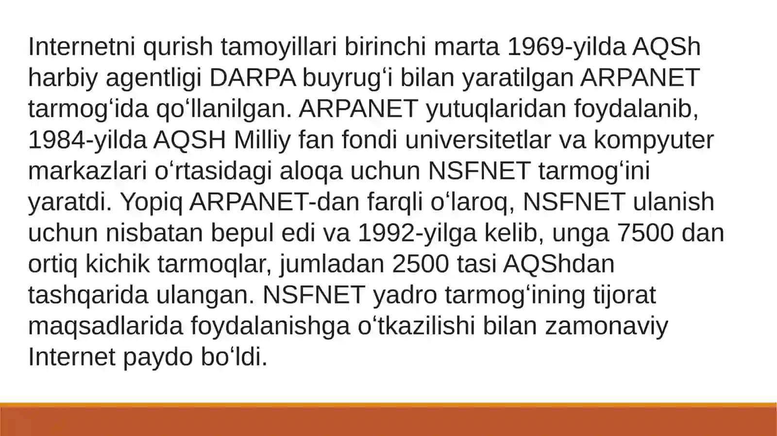 Internet tizimi va uning kelib chiqish tarixi 3