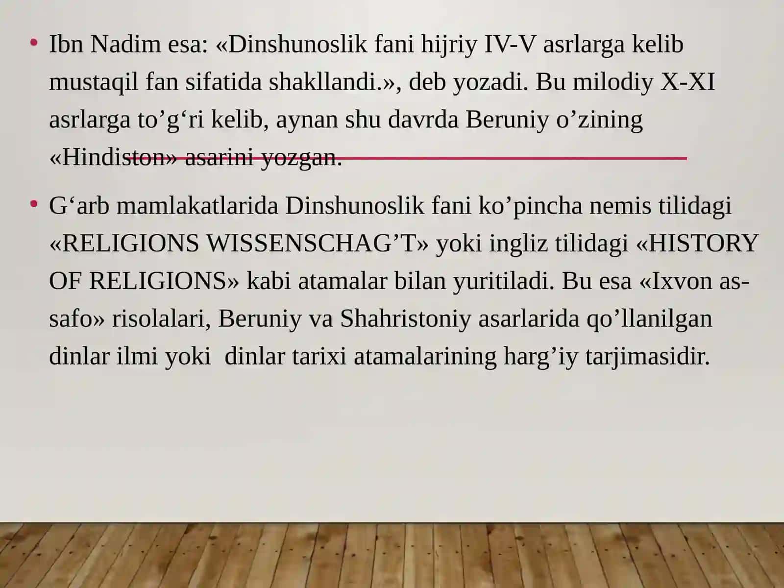 Dinshunoslikfanining predmeti, maqsadi va vazifalari 3