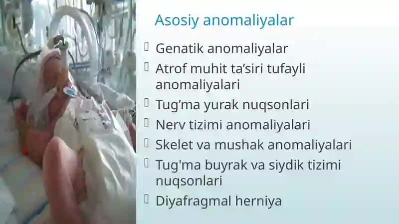 Tugʻma anomaliyalar. Chala tugʻilishdagi uzilishlar 3