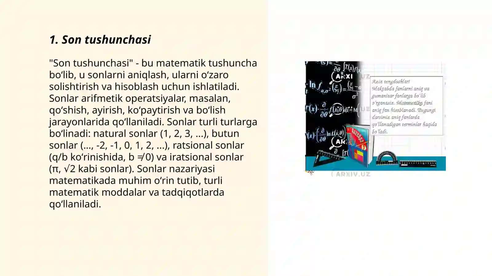 Pisa xalqaro baholash dasturida matematikaga oid mazmun sohalari 3