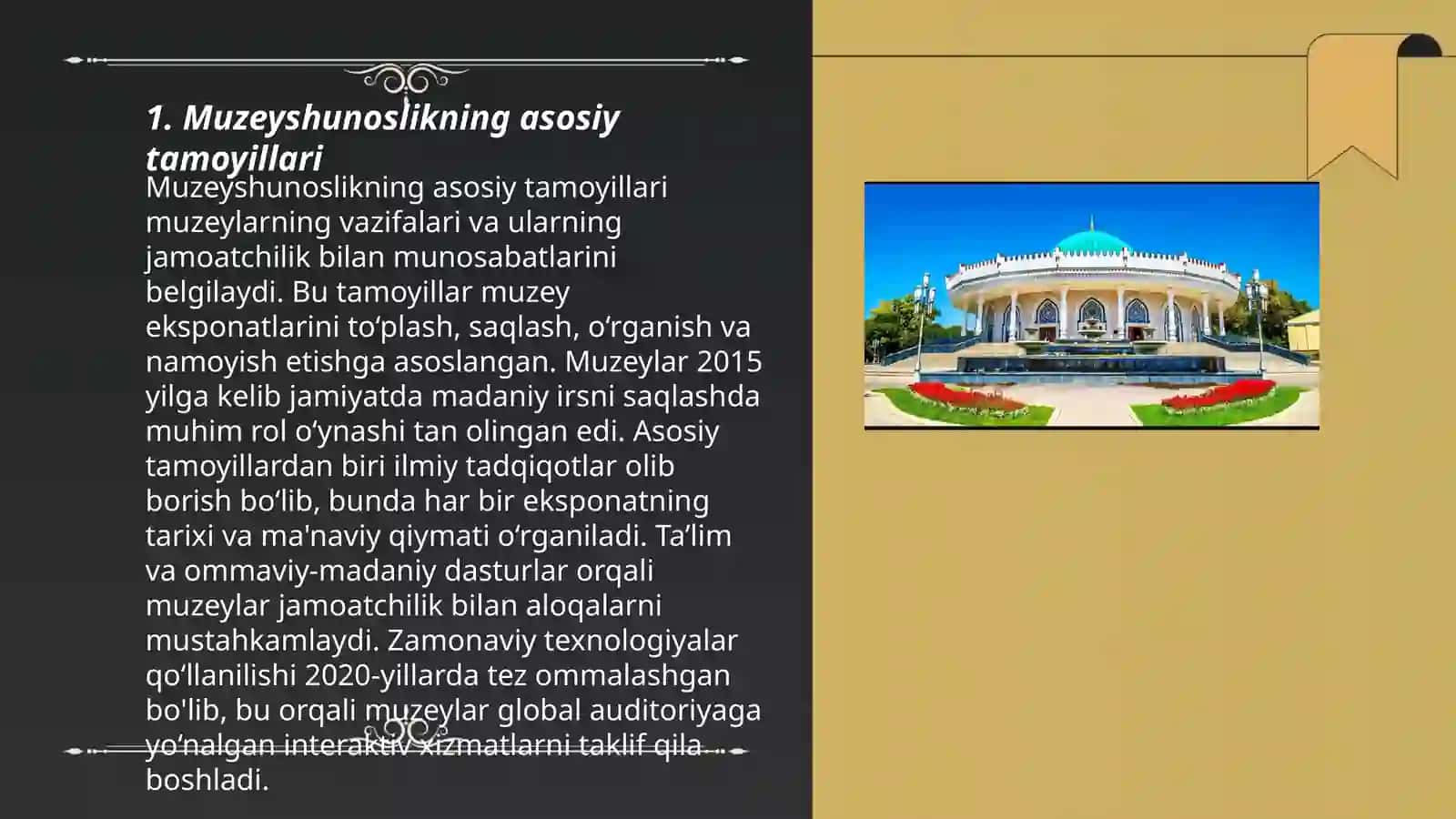Muzey mutaxassislarini tayyorlash 3