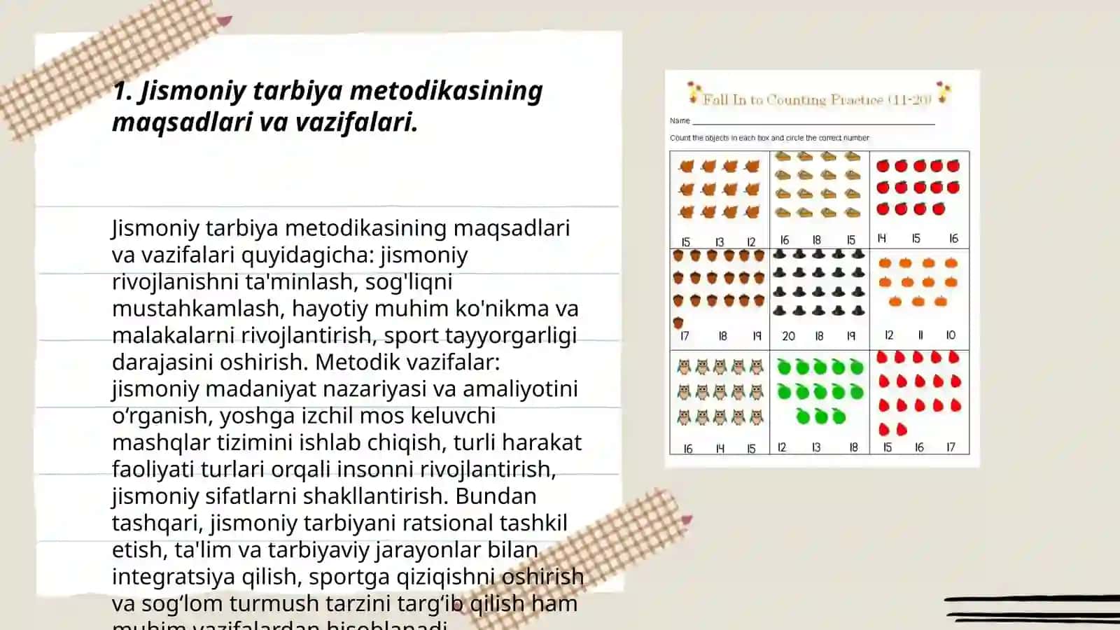 Maktabgacha ta'limgajismoniy tarbiya metodikasini vazifalarining tadbiq etilishi 3