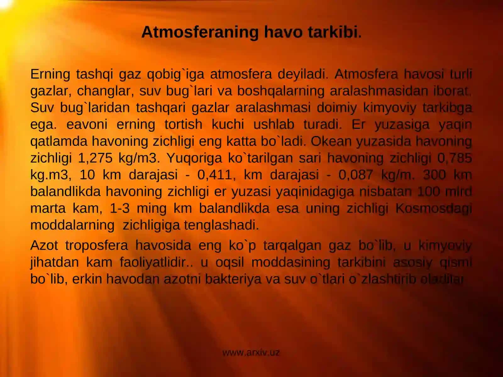 ATMOSFERANING TUZILISHI VA TARKIBI 3