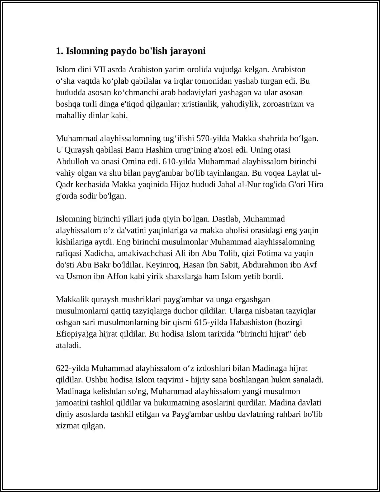 ISLOM OQIMLARI VA YUNALISHNING PAYDO BO'LISHI E'TIQOTDIDAGI BO'LINISHLARNING SABAB VA OQIBATLARI 3
