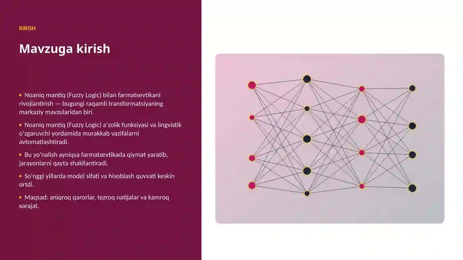 Noaniq mantiq (Fuzzy Logic) bilan farmatsevtikani rivojlantirish 3