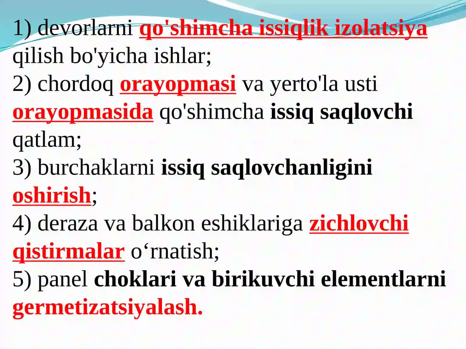 BINOLARNING QULAYLIGINI TA’MINLASHDA ISSIQQA CHIDAMLILIGINI OSHIRISH 3