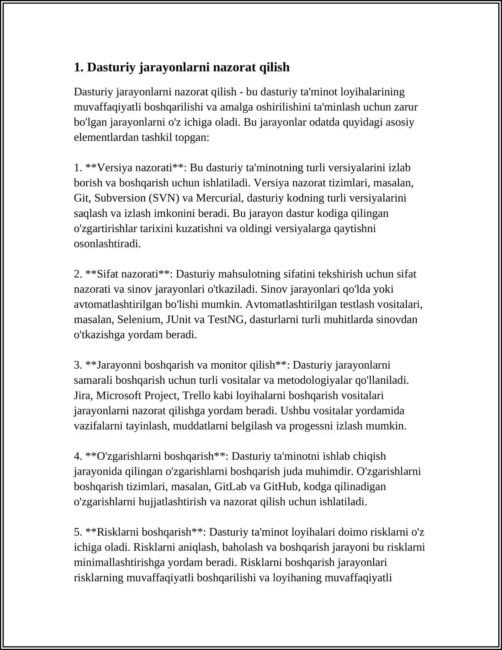 MUSTAQIL ISH Mavzu: CHARM TEXNALOGIK JARAYONLARNING NAZORATI 3