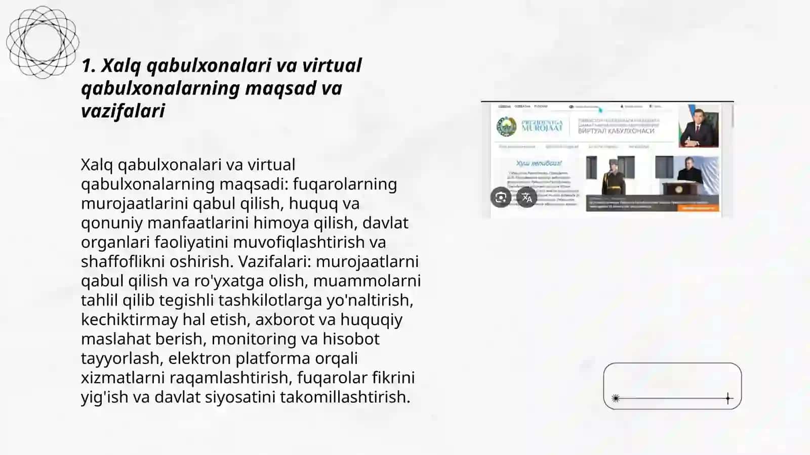 Xalq qabulxonalari va virtual qabulxonalarning ochilishi 3