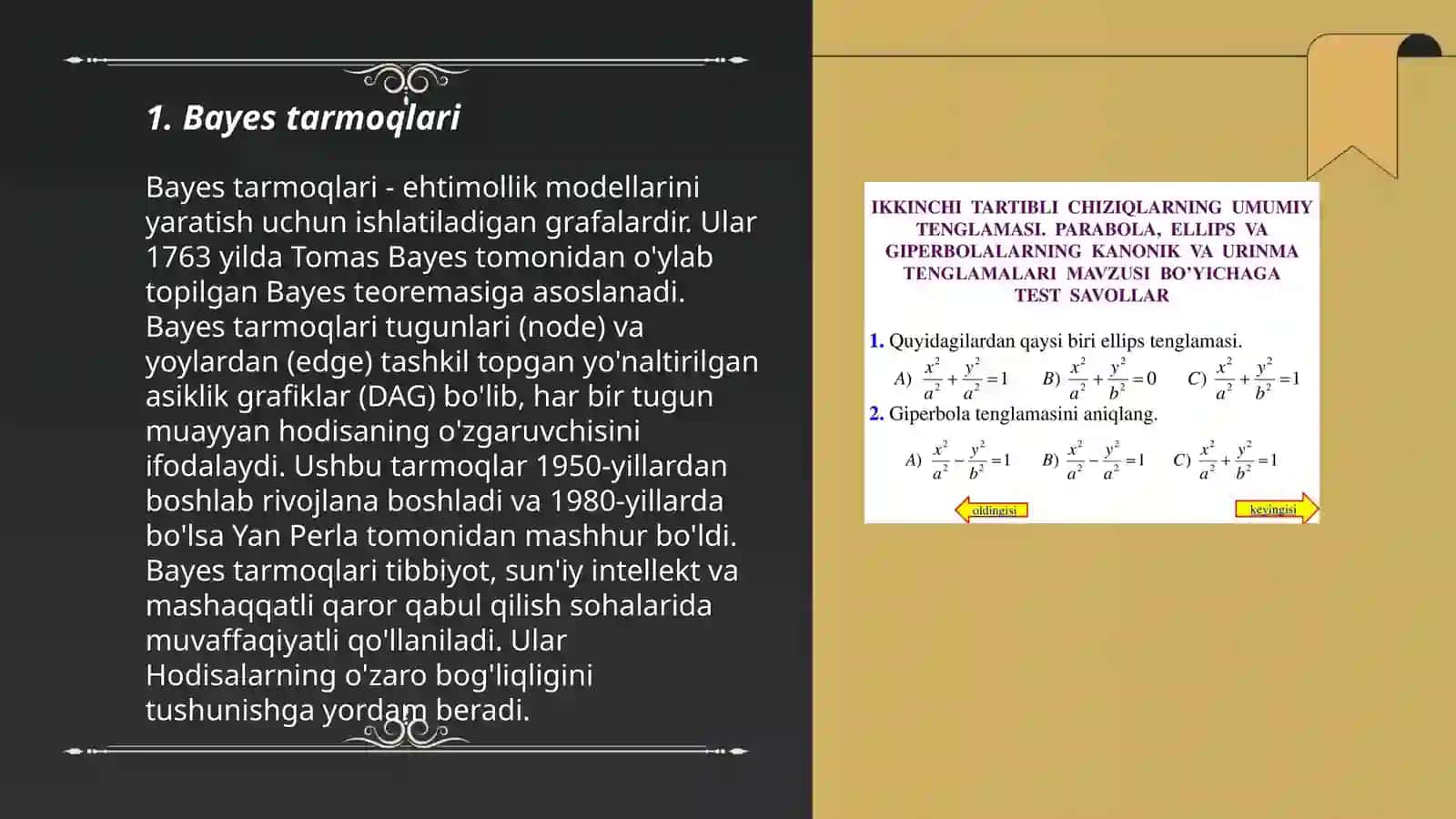 Ma'lumotlarga dastlabki ishlov berishning Bayes usuli asosida ma'lumotlarni intelektual tahlil qilish masalasini yechish 3