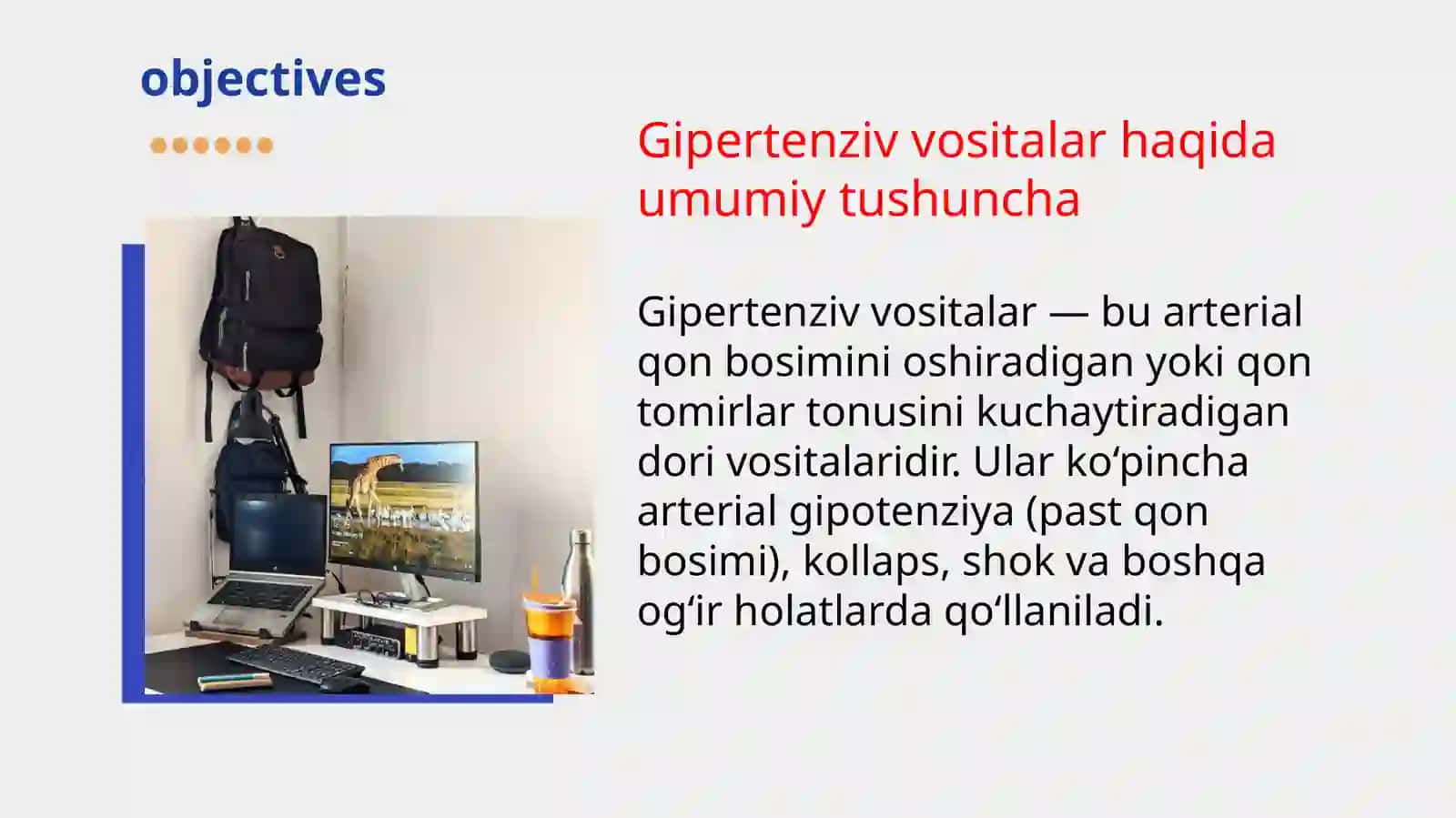 Gipertenziv vositalar. Odam organizmi tonusini kuchaytiruvchi dori vositalar 3