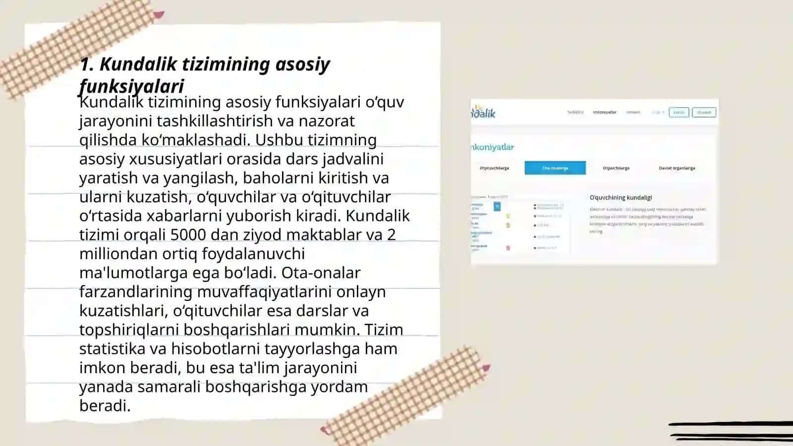 Kundalik elektron tizimi haqida maʼlumot 3