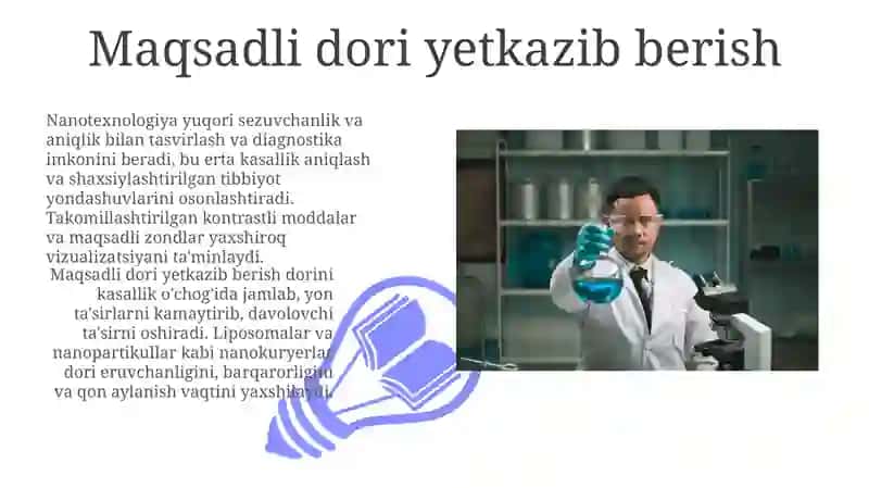 Tibbiyotda nanotexnologiyalarni qoʻllash sohalari 3