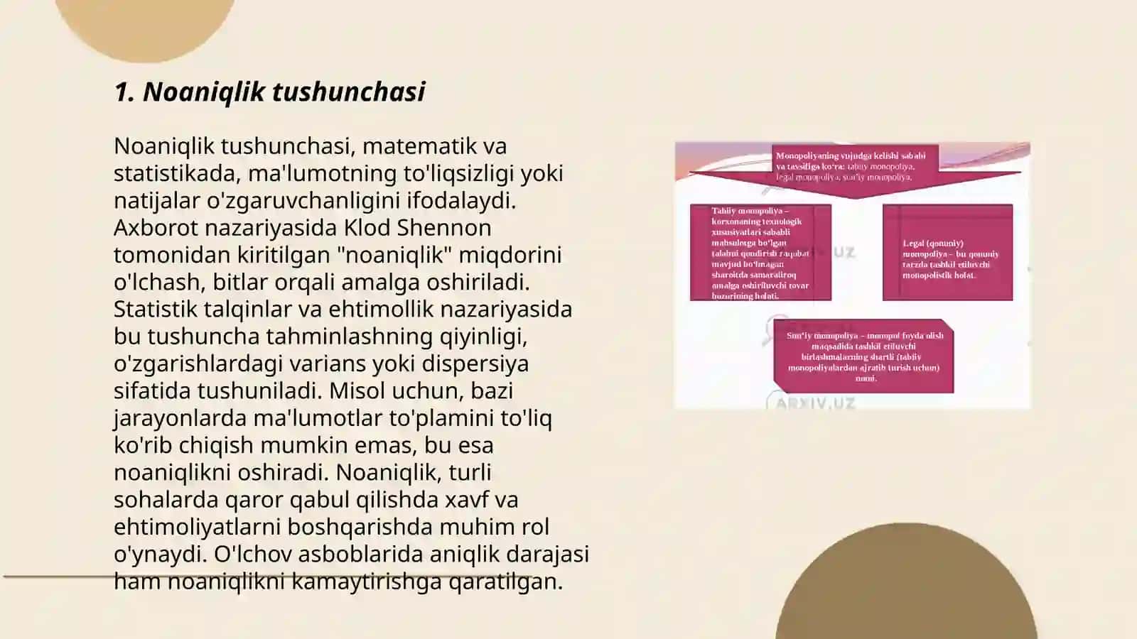 Noaniqlik va tavakkalchilik 3
