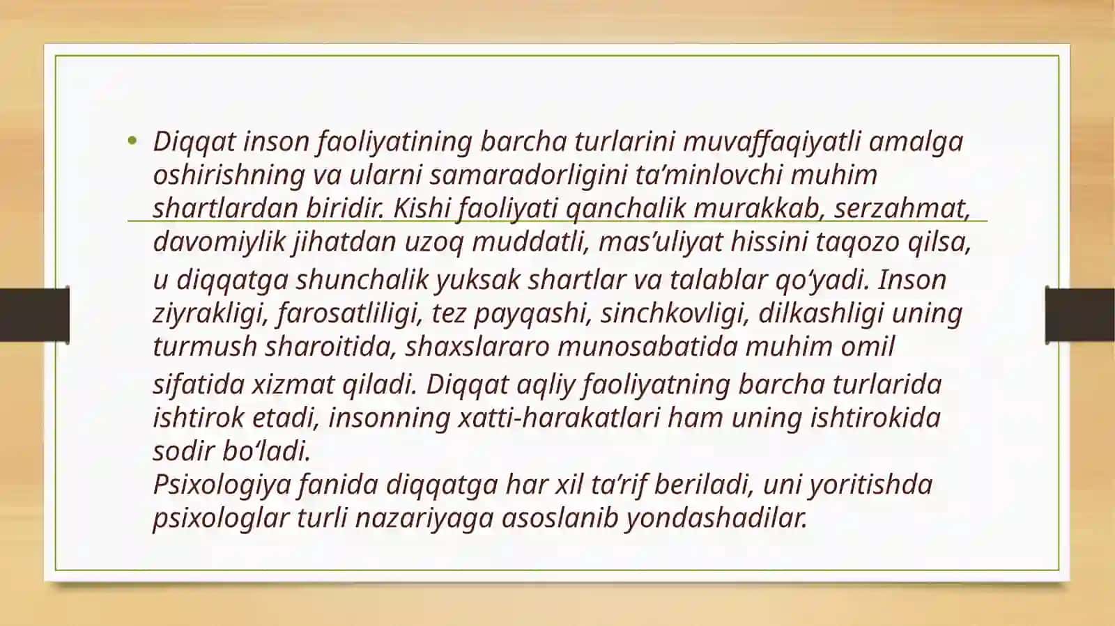 Boshlangʻichsinfoʻquvchilaridadiqqatningayrimxususiyatlari,matematikadarslaridabolalardiqqatinitashkiletish 3