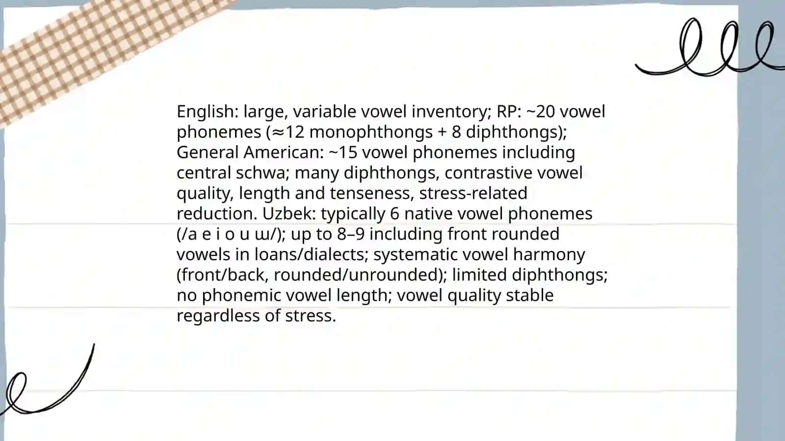 Practical analysis of english and uzbek phonological systems 3