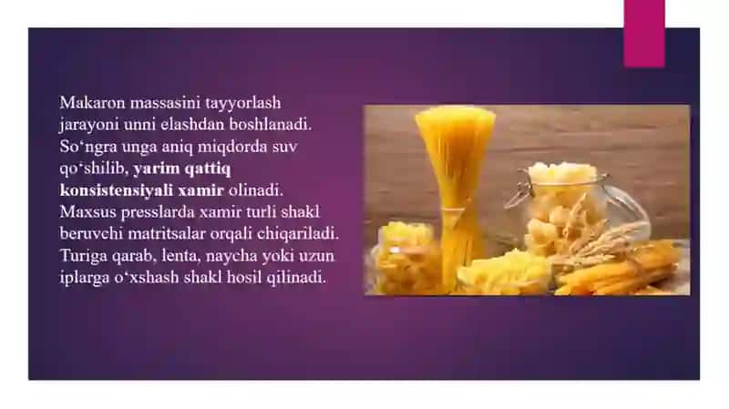 Makaron mahsulotlari texnologiyasi 3