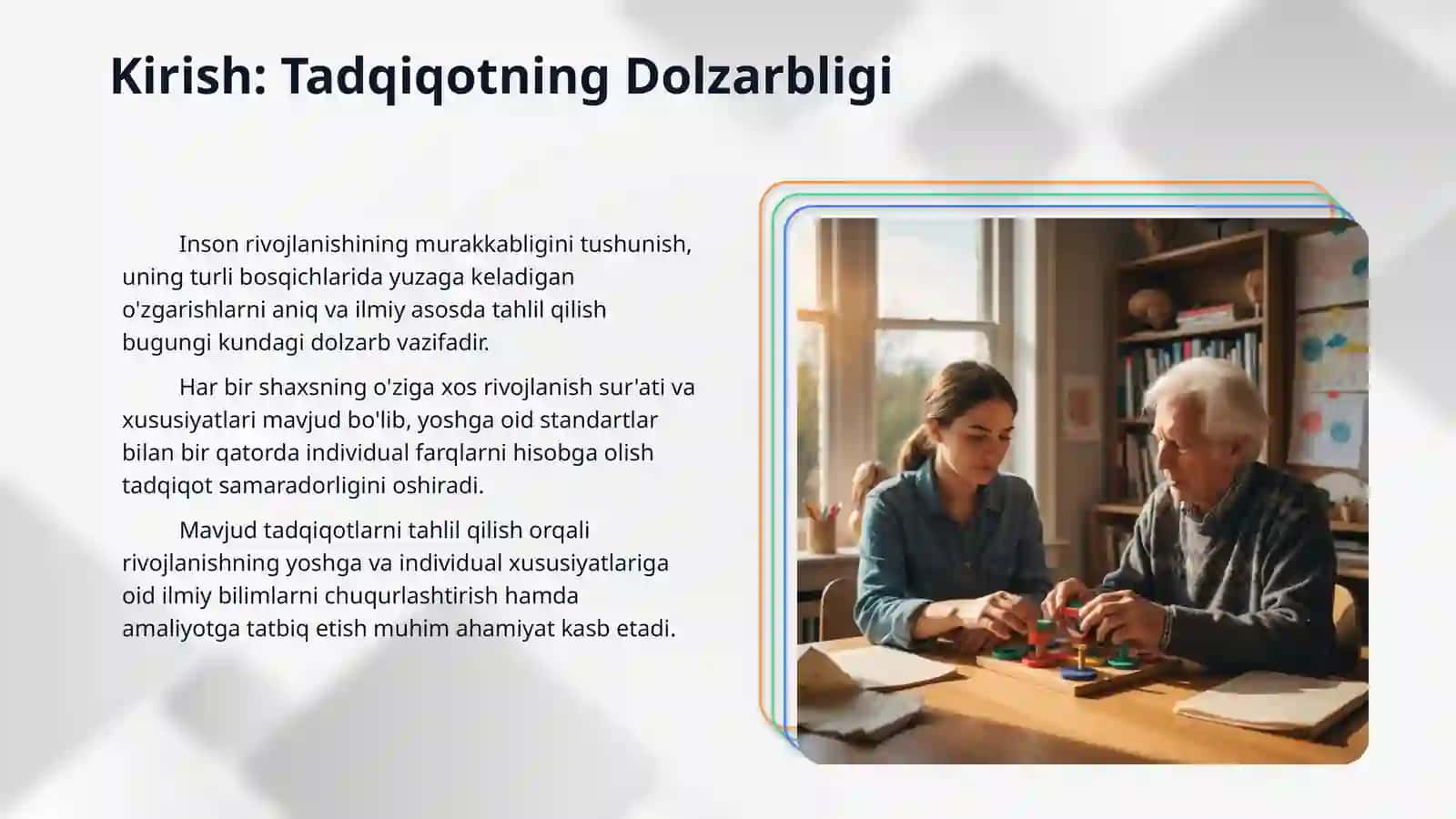 Rivojlanishning yoshga va individual xususiyatlariga oid tadqiqotlar tahlili 3