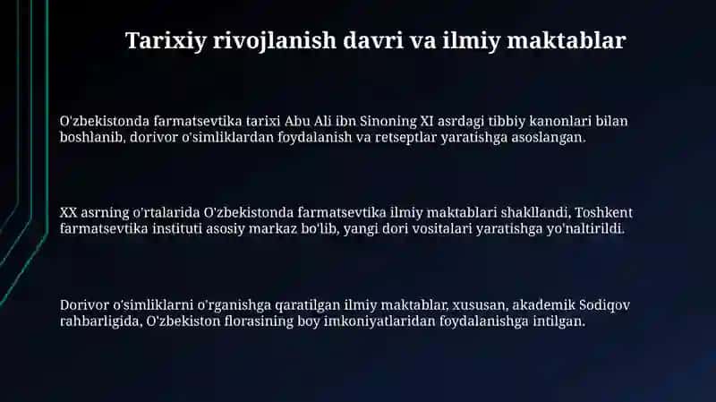 Farmatsevtika olimlarining soha rivojiga qo‘shgan hissasi Tursunqulov Asror 3