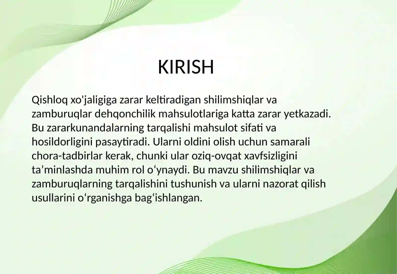 Qishloq xo'jaligiga zarar keltiradigan shilimshiqlar va zamburuqlarni tarqalishi 3