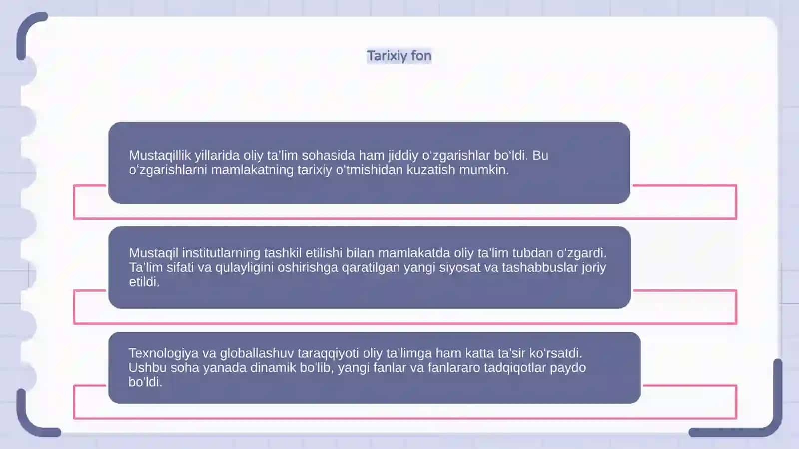 Mustaqillik yillarida oliy ta'lim sohasidagi o'zgarishlar 3