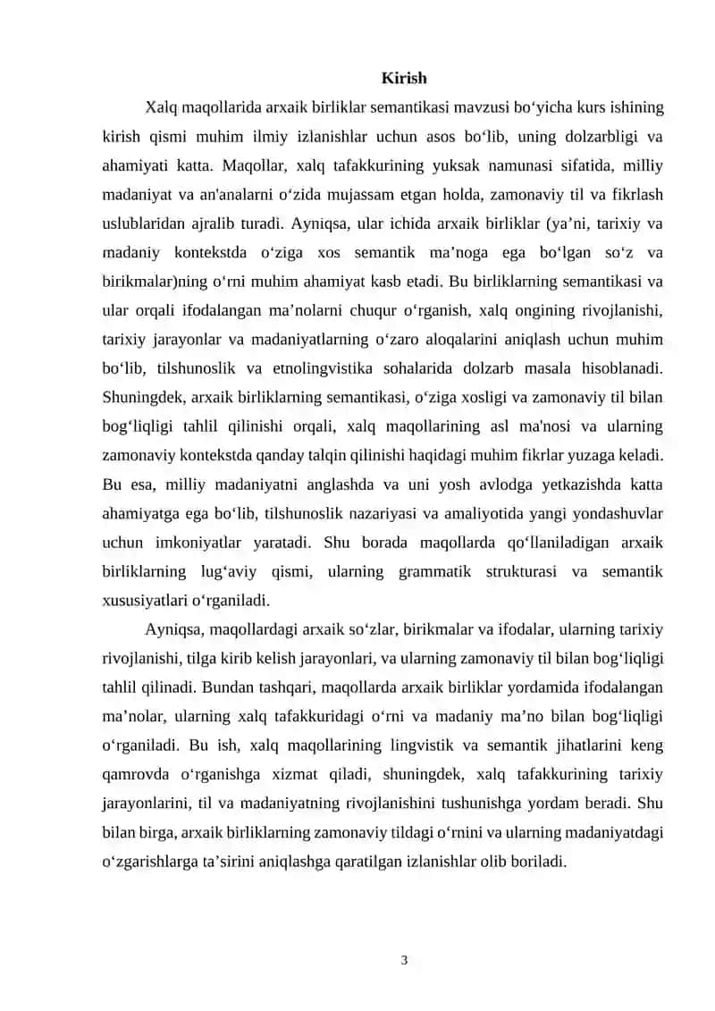 Xalq maqollarida arxaik birliklar semantikasi 3
