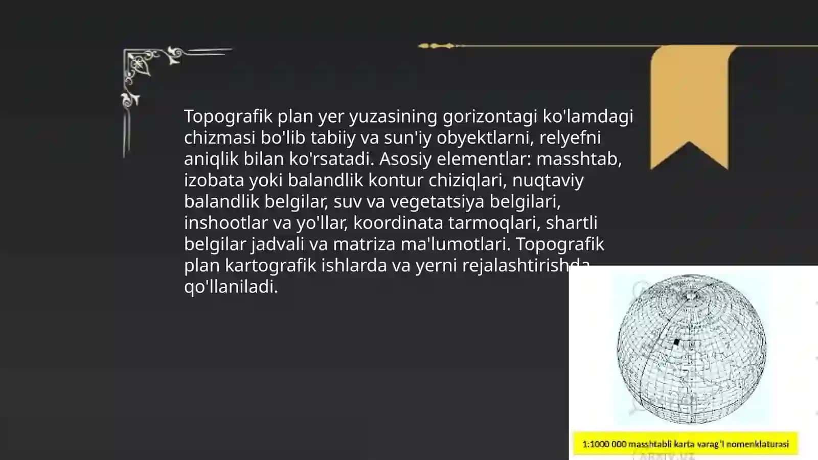 KARTA PLAN VA PROFIL TAPAGRAFIK PLAN VA KARTALAR UCHUN SHARTI BELGILAR 3