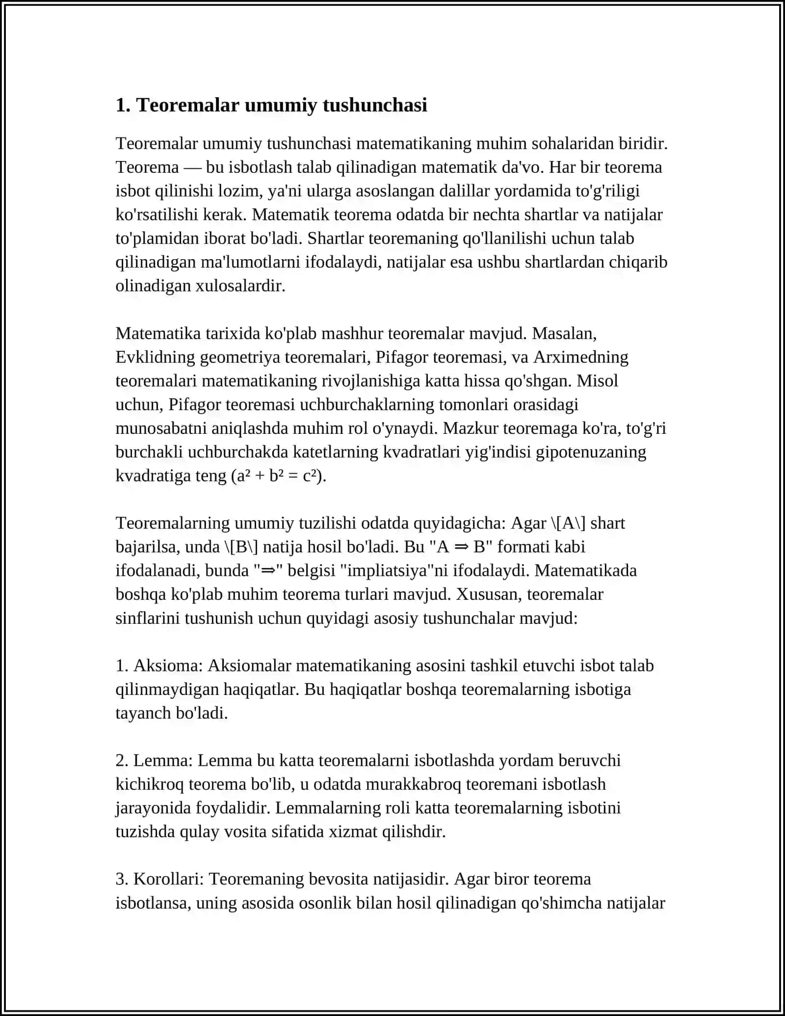TEOREMALAR VA ULAR USTIDA AMALLAR 3