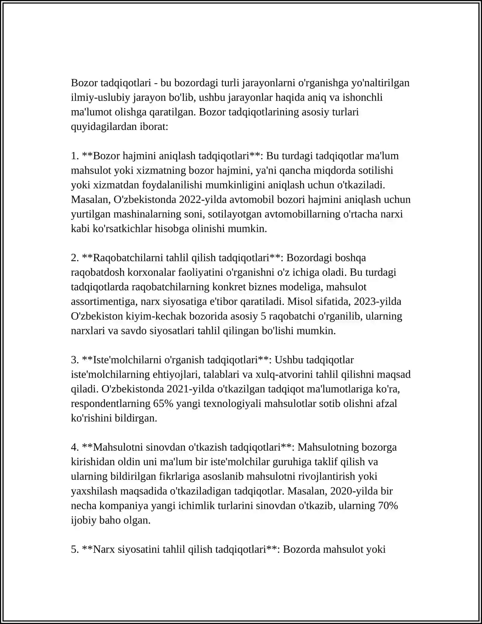 MARKETING TADQIQOTLARI ORQALI AXBOROT TO‘PLASH USULLARI 3