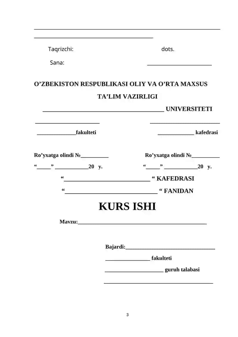 KURS ISHI 3