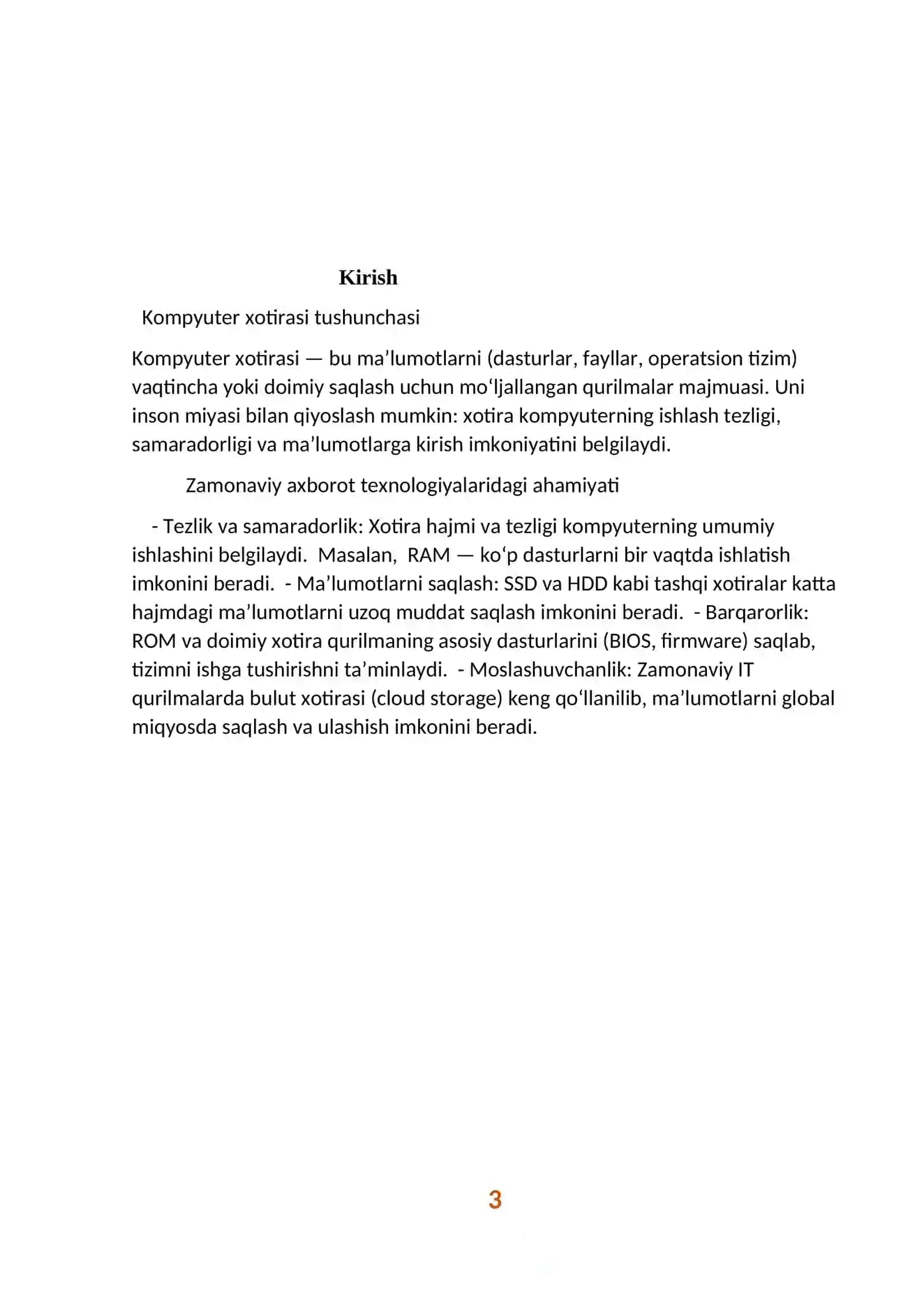 Operativ xotira (RAM) va doimiy xotira (ROM) turlari va farqlari 3