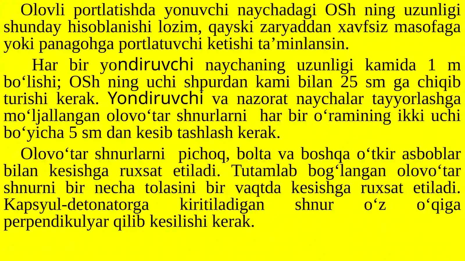 Elektr-olovli va olovli portlatish 3