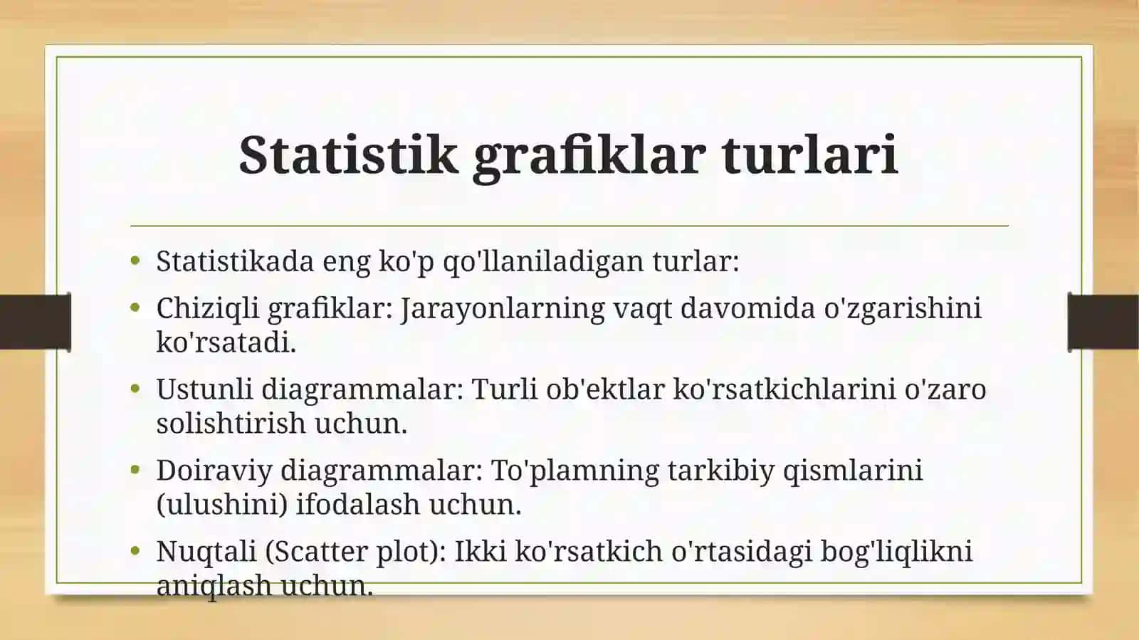 Statistik ma'lumotlarni grafik tasvirlarda aks ettirish 3
