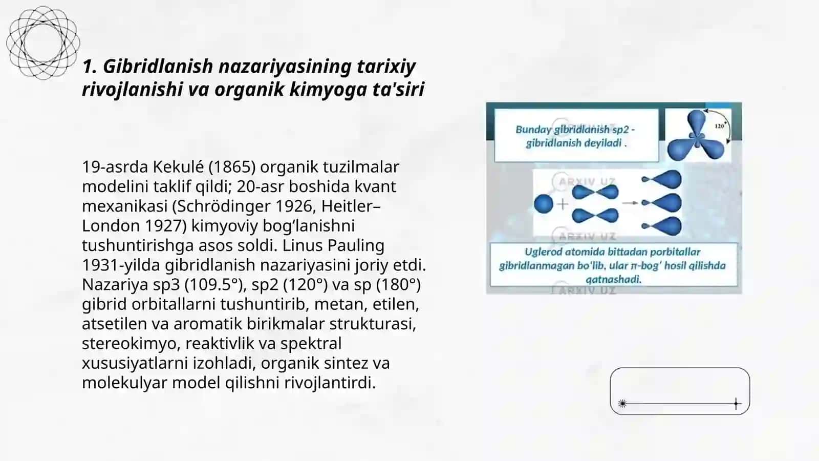 Gibridlanish nazariyasining organik kimyo rivojidagi oʻrni 3