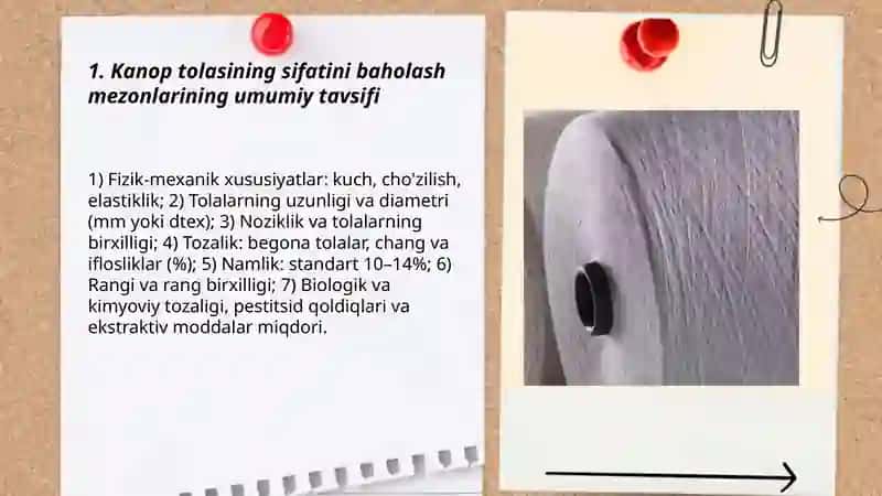 Kanop tolasining sifatini belgilovchi standartlar 3