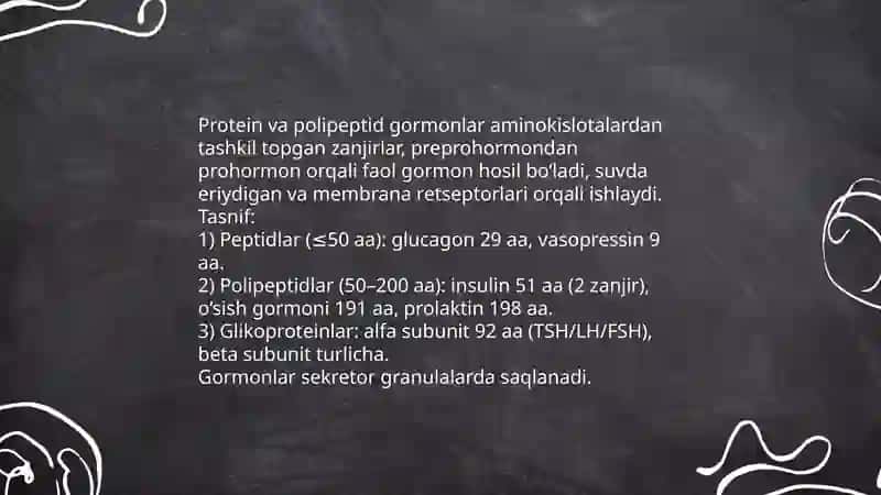 Protein va polipeptid tuzilishining gormonal preparatlar 3