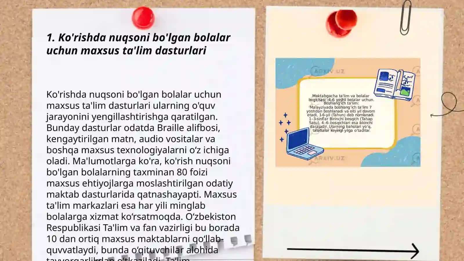 Ko’rishda nuqsoni bo’lgan bolalar ta’lim maqsadi va vazifalari 3