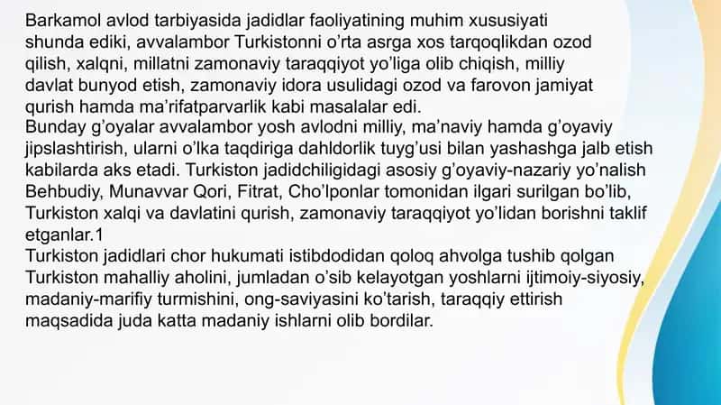Jadidchilik harakatining ijtimoiy siyosiy mohiyati 3