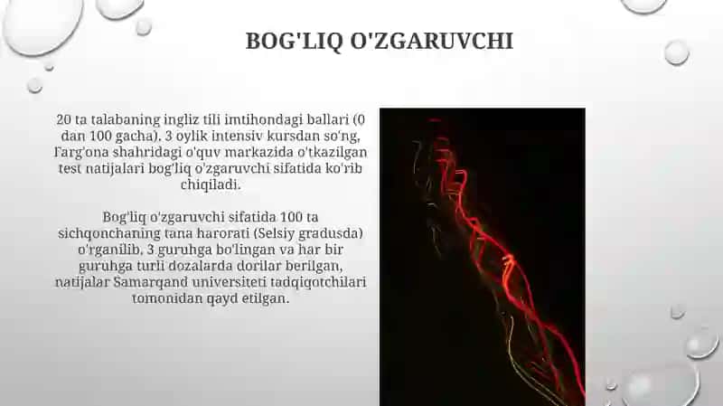 Bog'liq O'zgaruvchi 3