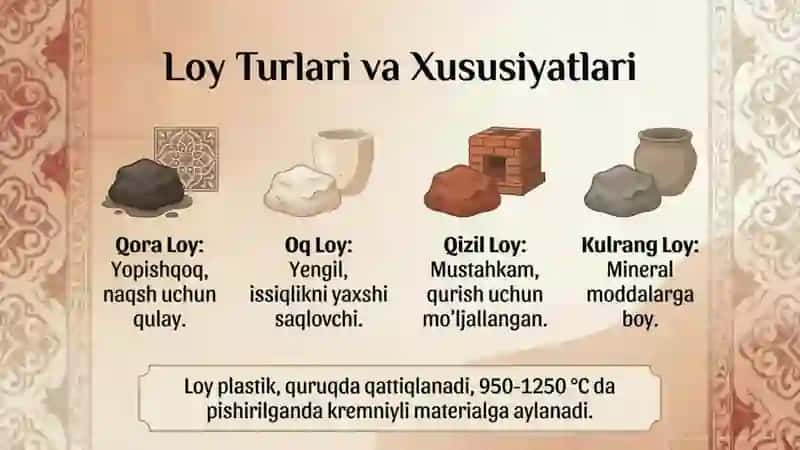 Loydan buyumlar yasash insonning eng qadimgi hunarmandchiligidir.Loydan buyumlar yasash 3