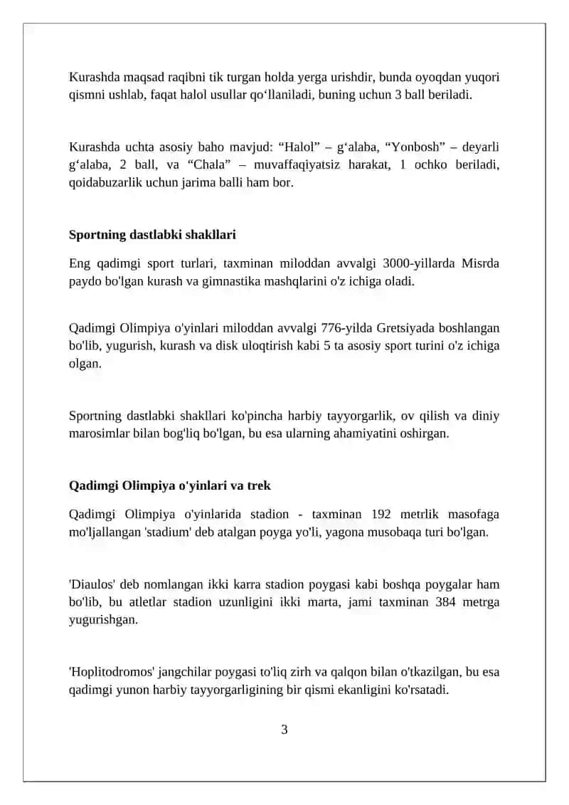 Yengil atletika sport turining kelib chiqishi 3