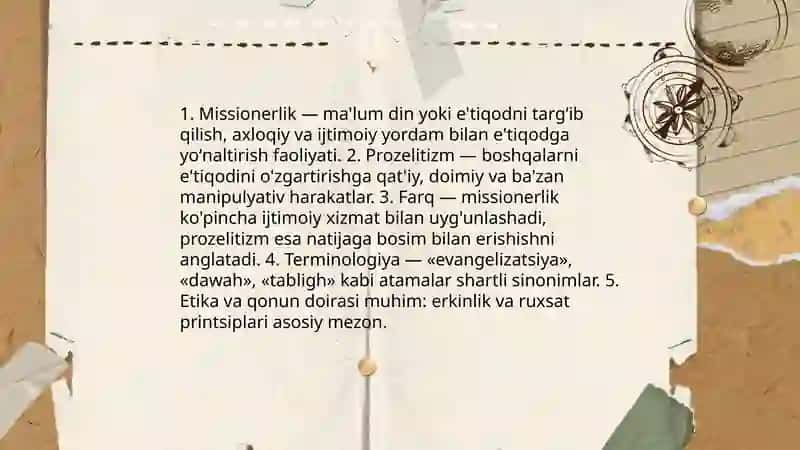 Missionerlik va Prozelitizm: Tarix, Bugun va Targʻibot Usullari 3
