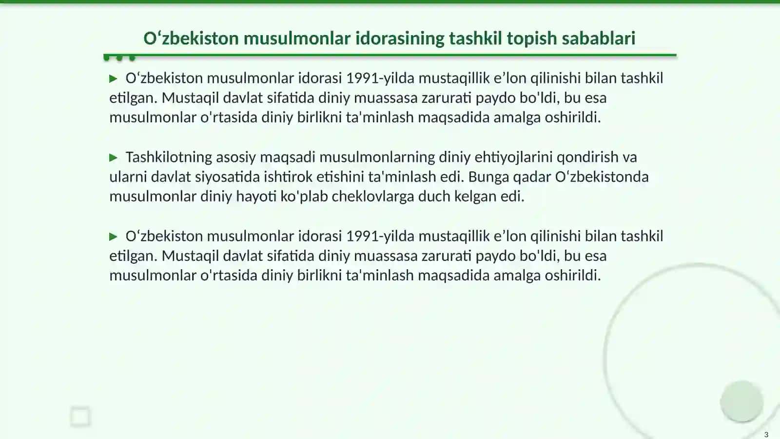 Oʻzbekiston musulmonlar idorasining tashkil topish tarixi va ahamiyati 3