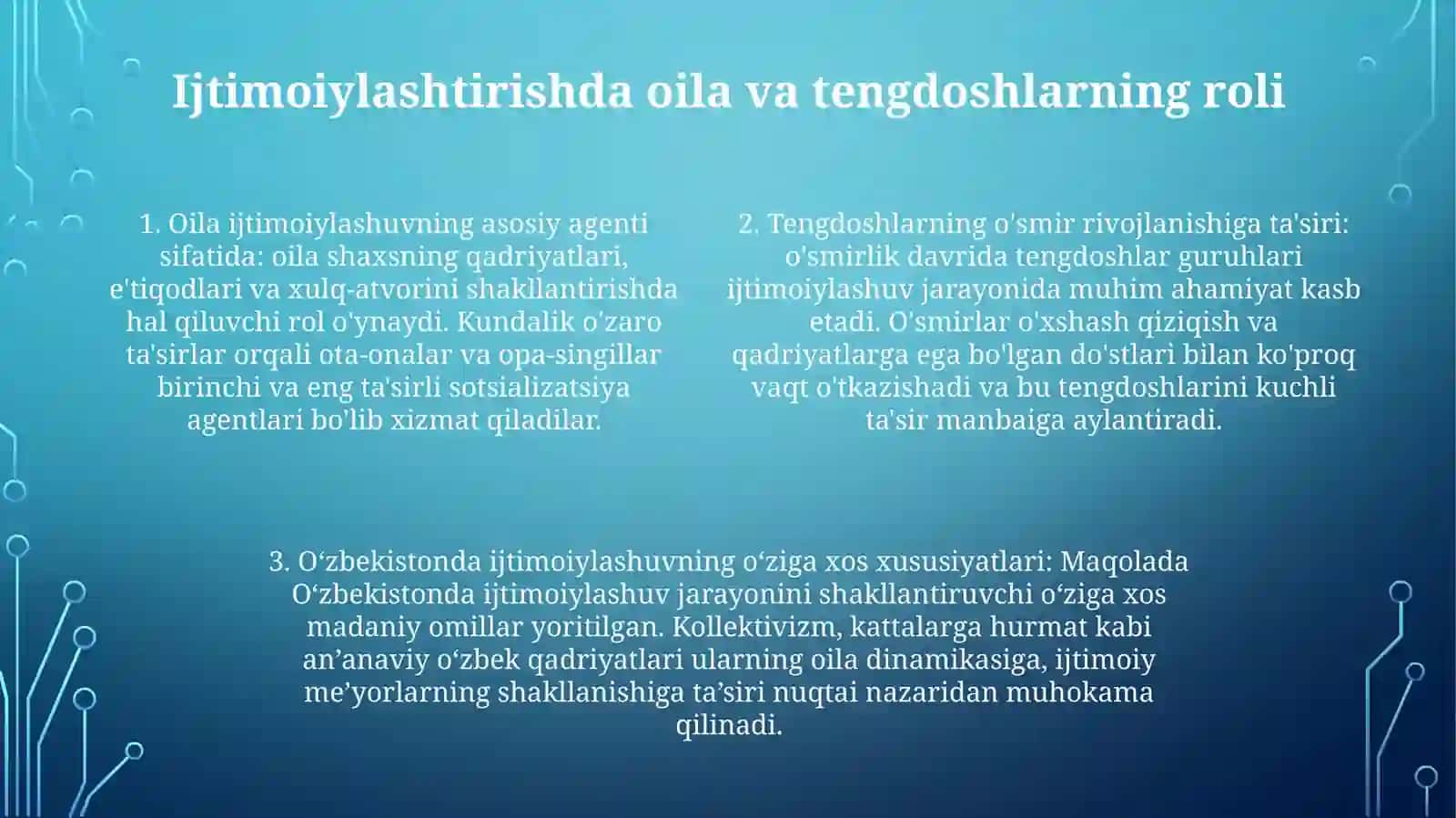 Yosh Davlarida Shaxs Ijtimoiylashuvining Oʻziga Xosligi. Ijtimoiy Ustanovkalarni Shakllanishi Va Oʻzgarishi 3