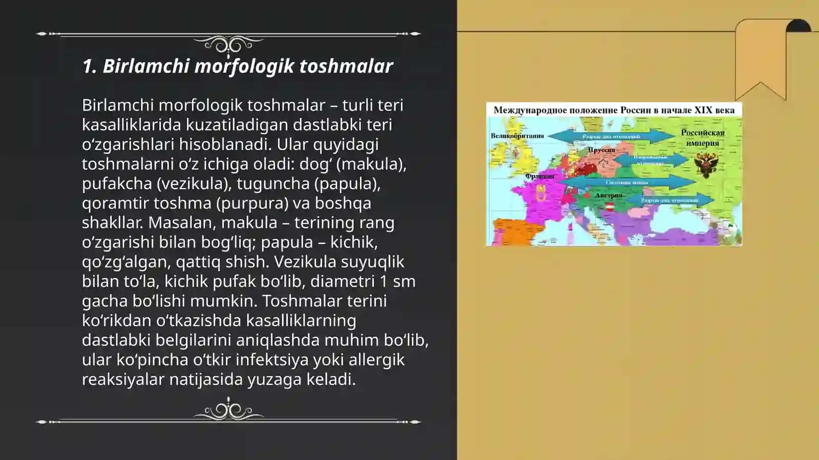 Birlamchi va ikkilamchi morfologik toshma elementlari 3