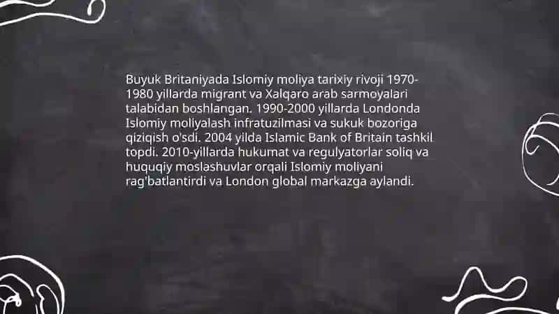 Buyuk Britaniyada Islomiy moliya tarixiy rivoji 3