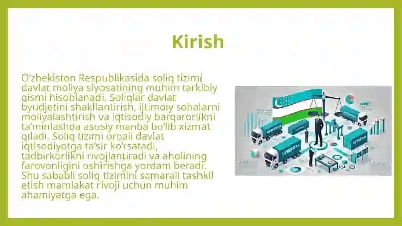 O‘zbekiston Respublikasining soliq tizimiga umumiy tavsif 3