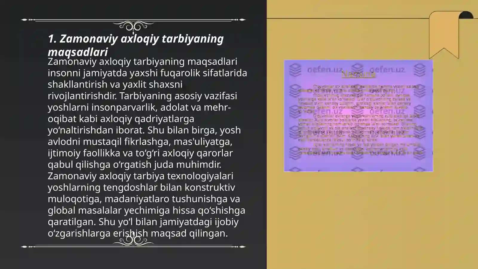 Zamonaviy axloqiy tarbiyaning yutuqlari va kamchiliklari 3