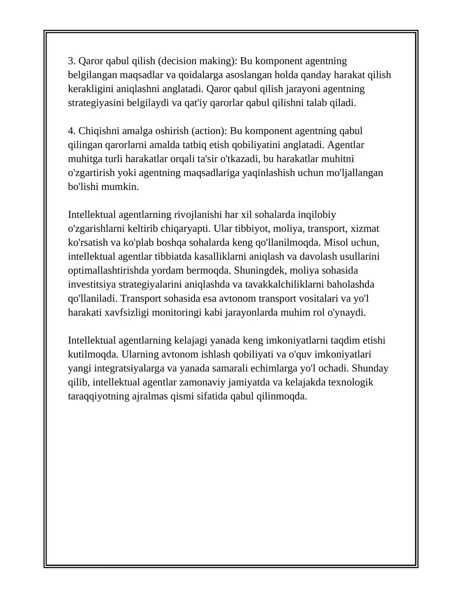 INTELLEKTUAL AGENT TUSHUNCHASI VA UNING ASOSIY KOMPONENTLARI 3