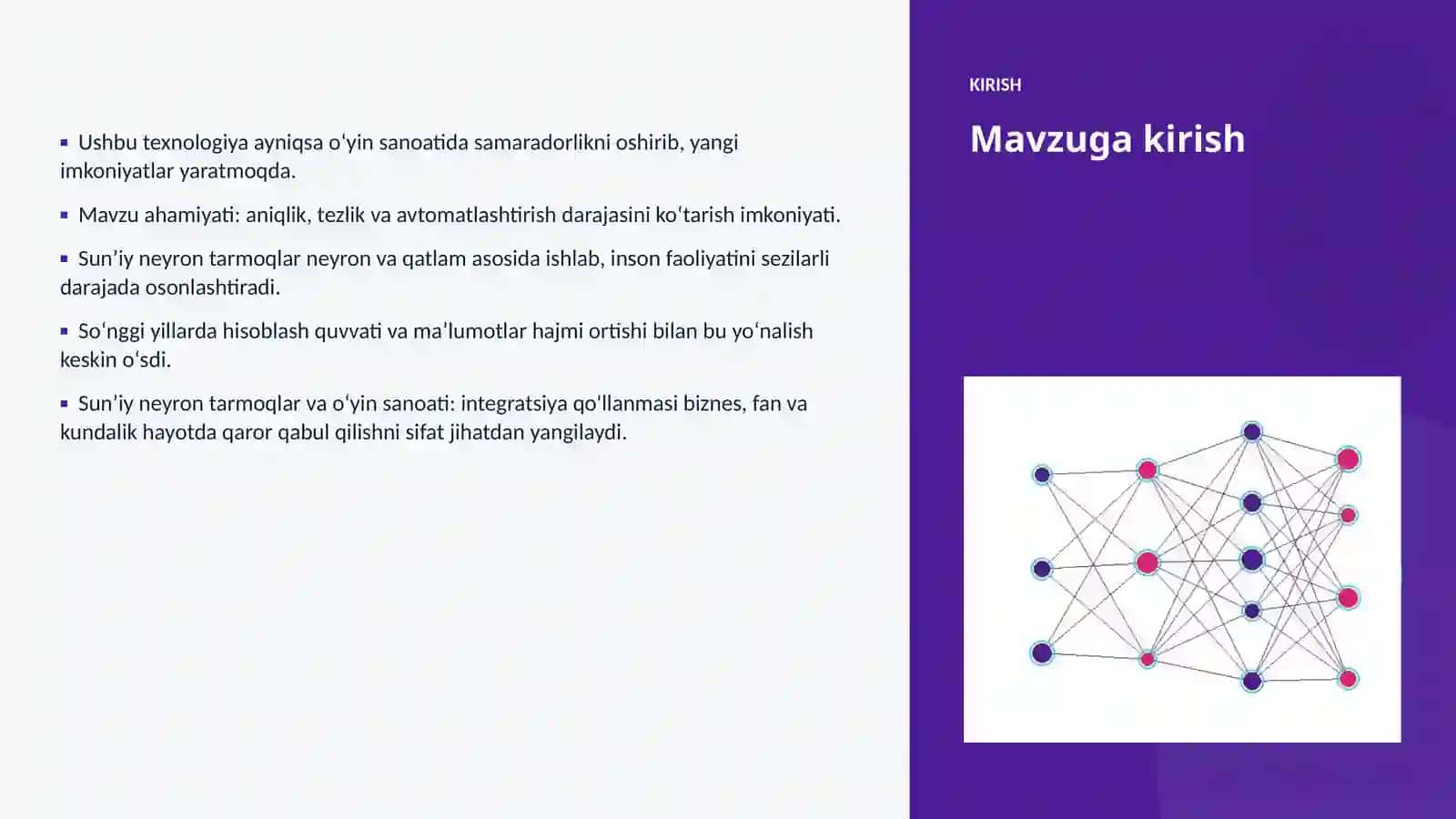 Sun'iy neyron tarmoqlar va oʻyin sanoati: integratsiya qo'llanmasi 3